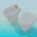 3d model Bidet and toilet - preview