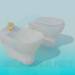 3d model Bidet and toilet - preview