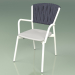 3D Modell Chair 221 (Metallmilch, Polyurethanharz Grau, Gepolsterter Gürtel Grau-Blau) - Vorschau