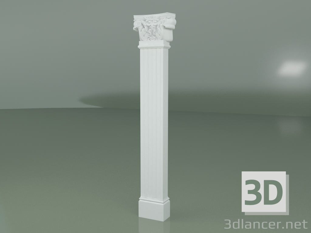 modèle 3D Pilastre en plâtre PL005 - preview