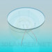 3D Modell Glas runden Tisch auf dünnen Beinen - Vorschau