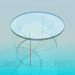 3d модель Стеклянный круглый столик на тонких ножках – превью
