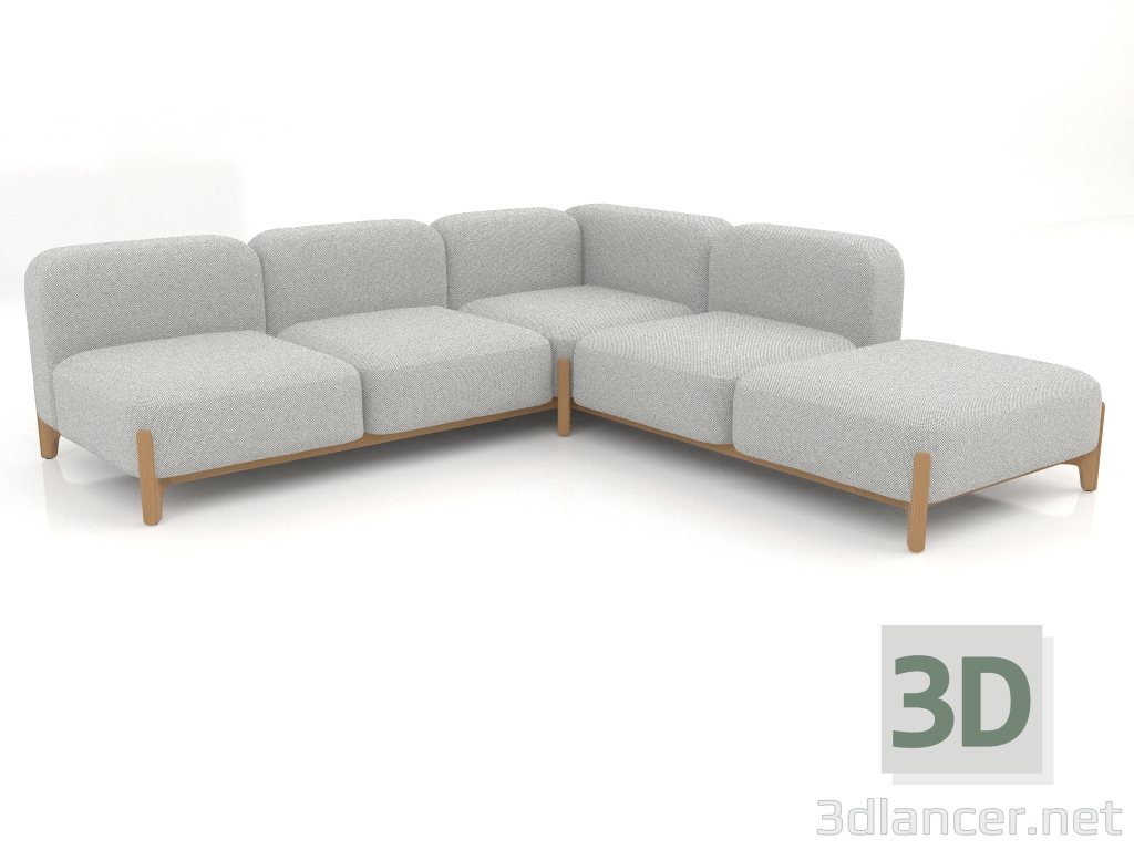 modèle 3D Canapé modulable (composition 26) - preview