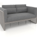 3D Modell 2-Sitzer-Sofa mit hoher Rückenlehne (Quarzgrau) - Vorschau
