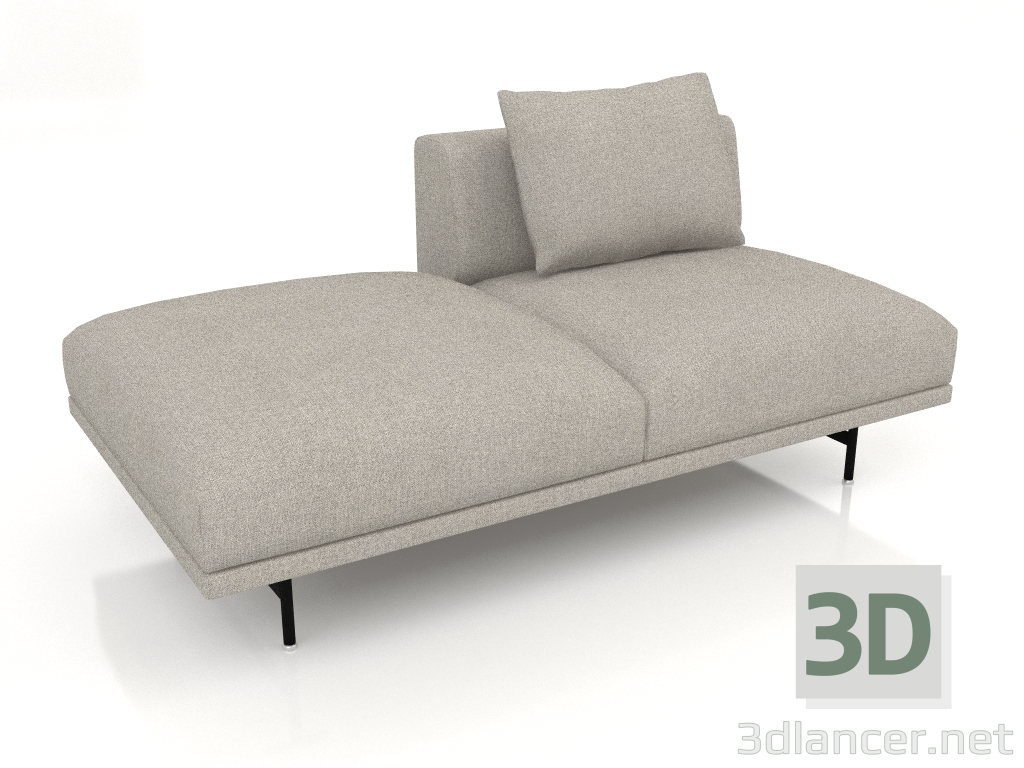 modèle 3D Module canapé Cheminée VIPP632 (canapé ouvert, droite) - preview