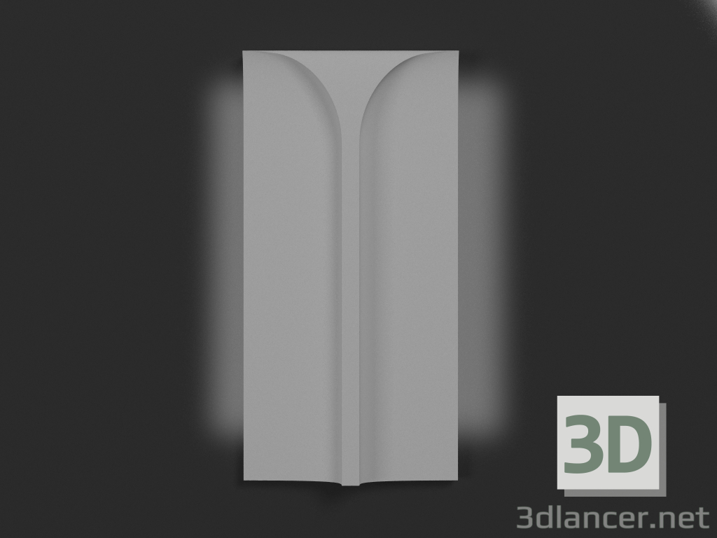 Modelo 3d Painel de gesso florentino - preview