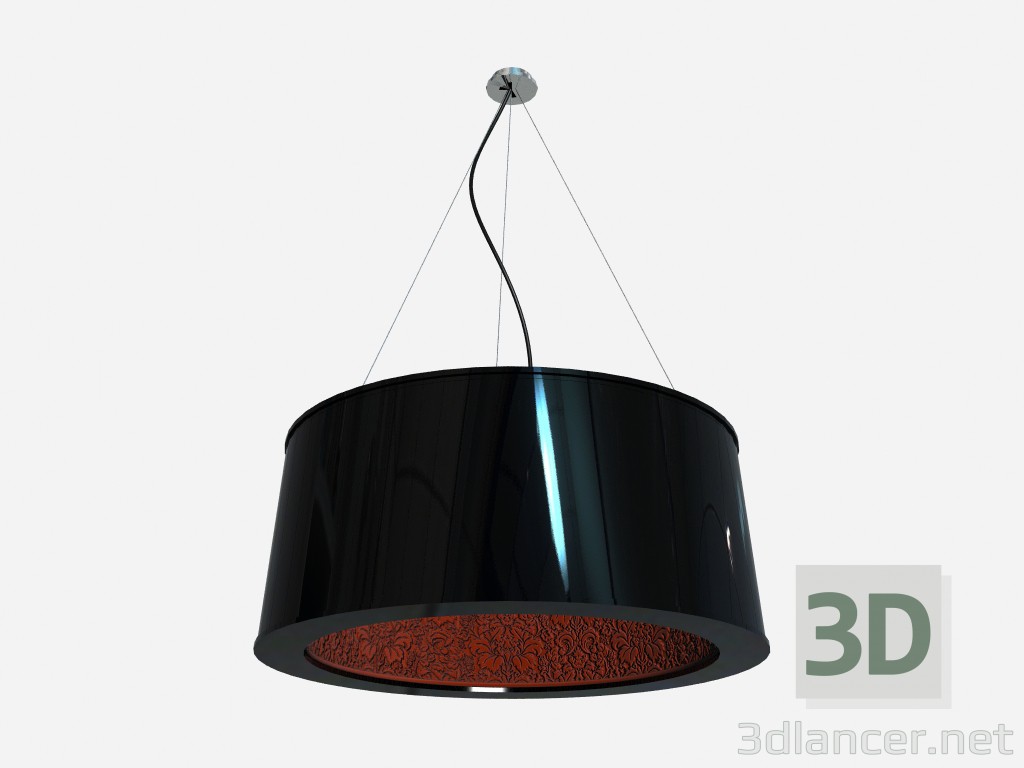 3d model Ceiling light fixture Chandelier leather - preview