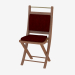 3d model Dining chair with leather seat cushion and backrest - preview