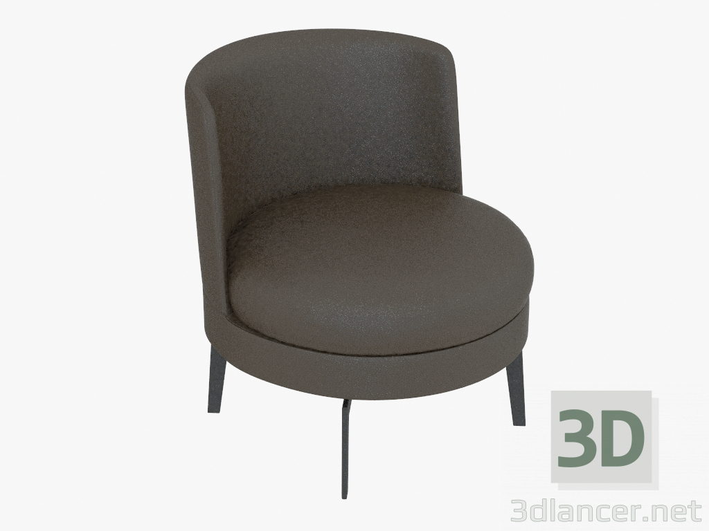 modèle 3D Chaise sur structure en métal Girevole (H 55) - preview