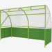 3d model Canopy for 3 containers MSW (9014) - preview