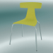 Modelo 3d Cadeira empilhável REMO cadeira plástica (1417-20, plástico amarelo enxofre, cromo) - preview