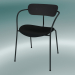 3d model Chair Pavilion (AV4, H 76cm, 52x56cm, Black lacquered oak, Leather - Black Silk) - preview