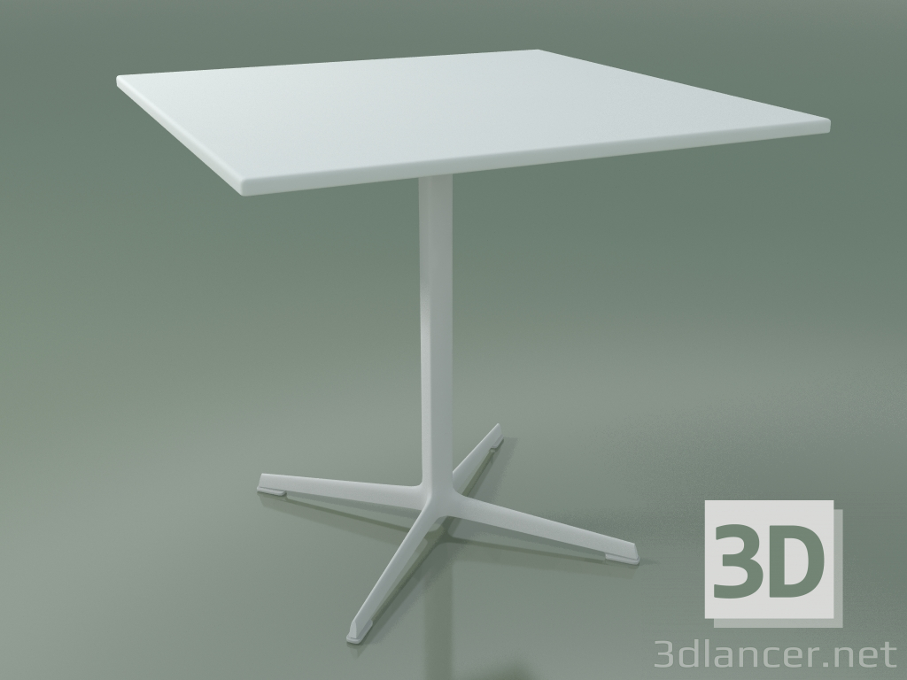 modello 3D Tavolo quadrato 0967 (H 74 - 80x80 cm, M02, V12) - anteprima