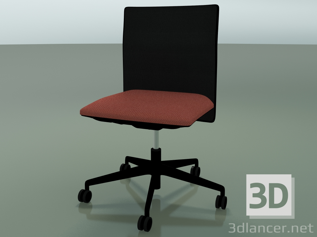modello 3D 6500 sedia con schienale basso (5 ruote, con rete, V39) - anteprima