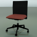 3d model 6500 low back chair (5 wheels, with mesh, V39) - preview