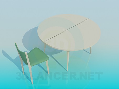 modelo 3D Mesa redonda plegable - escuchar modelo 3D Mesa redonda plegable - escuchar