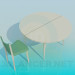3d model Folding round table - preview