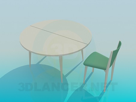 modelo 3D Mesa redonda plegable - escuchar modelo 3D Mesa redonda plegable - escuchar