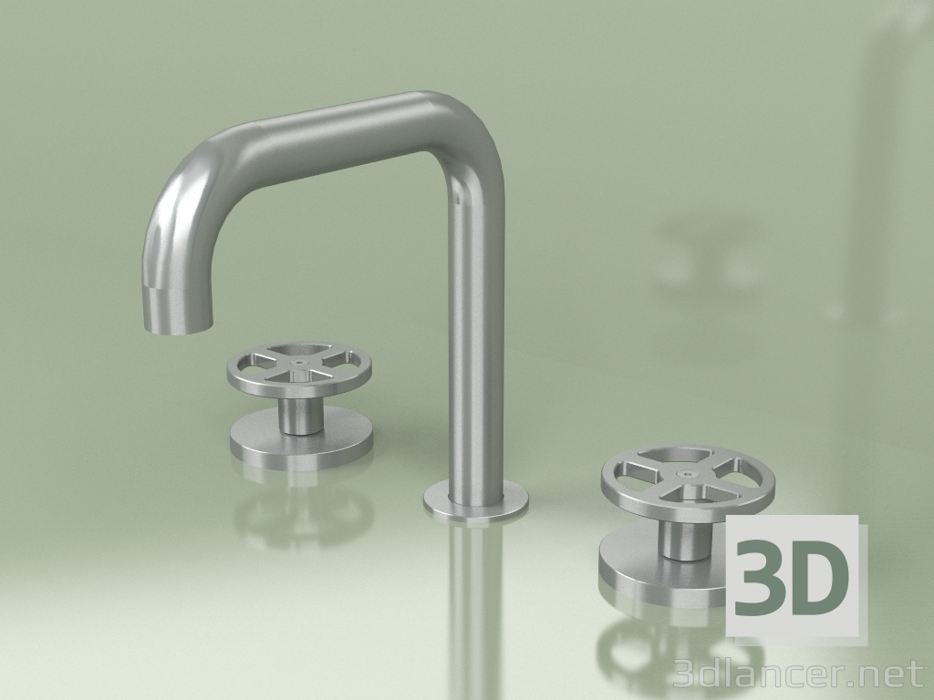 3d model Three-hole mixer with swivel spout (20 31 V, AS) - preview