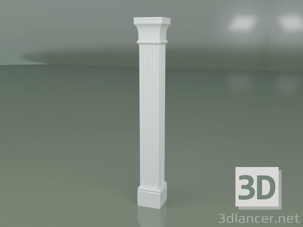 modello 3D Pilastro in gesso PL009 - anteprima
