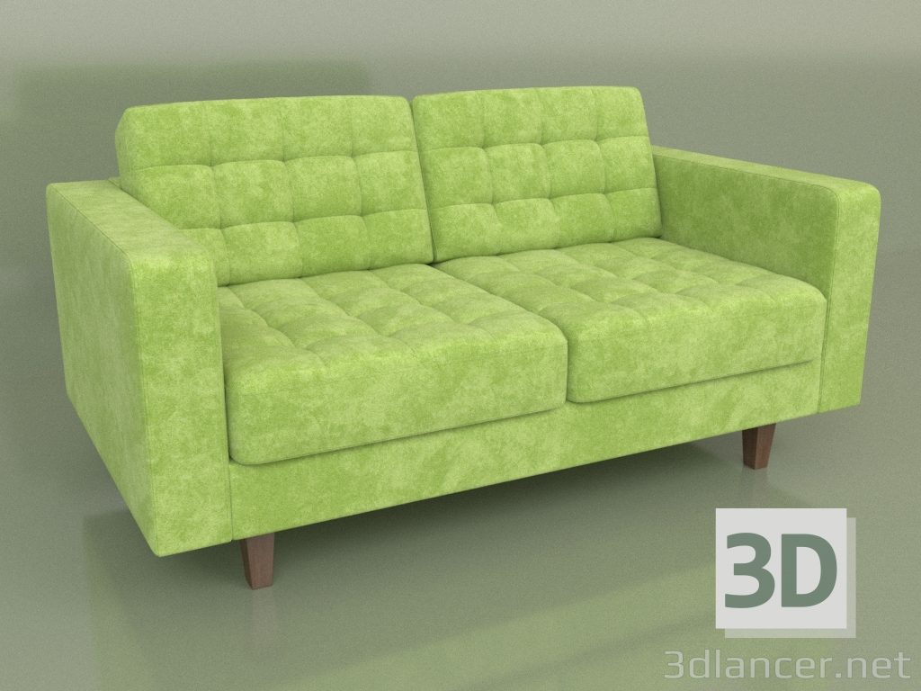 3 डी मॉडल डबल सोफा कॉस्मो (हरा मखमल) - पूर्वावलोकन