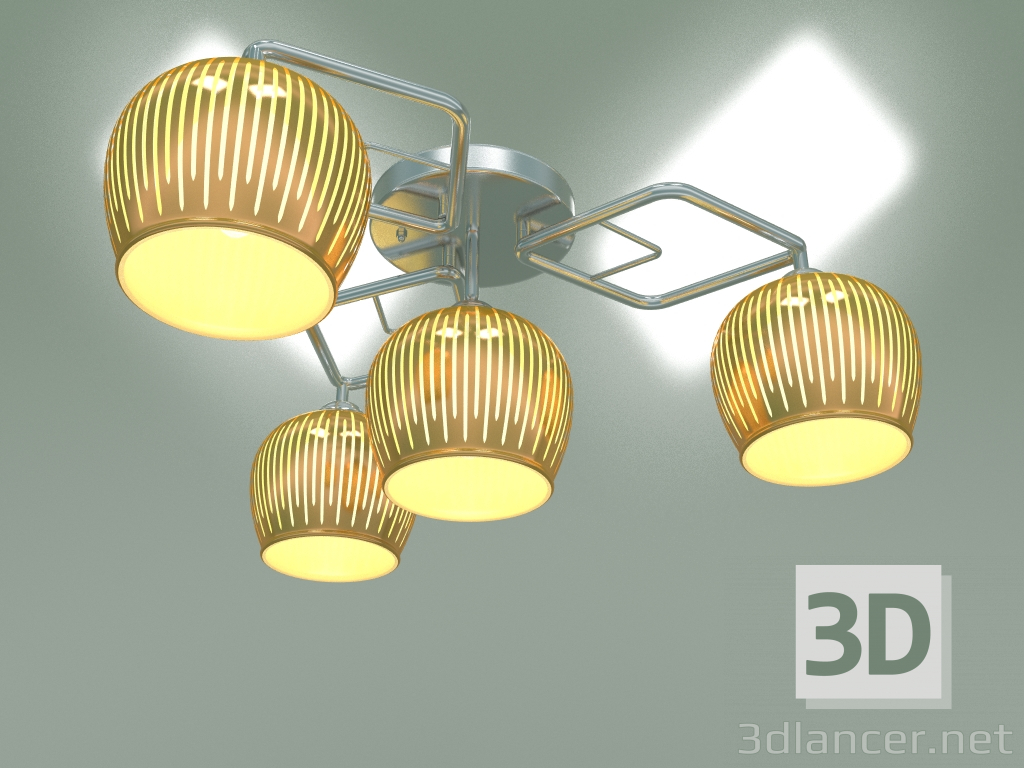 modello 3D Lampadario a soffitto 30161-4 (cromo) - anteprima