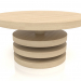 3 डी मॉडल कॉफी टेबल जेटी 04 (डी = 800x400, लकड़ी सफेद) - पूर्वावलोकन