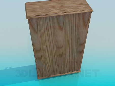 3d model Wooden wardrobe - preview 3d model Wooden wardrobe - preview