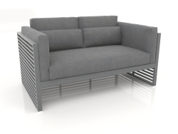 2-Sitzer-Sofa mit hoher Rückenlehne (Anthrazit)