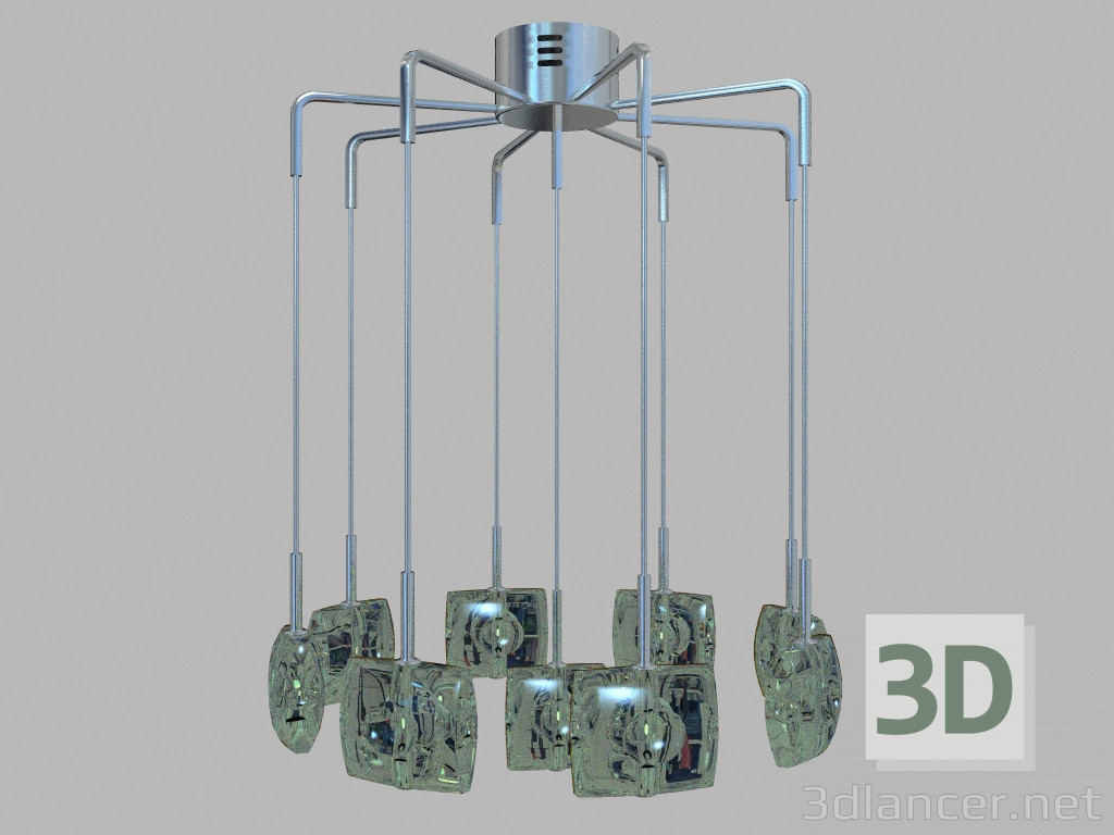 3D Modell Hängelampe Ricciolo MD 7124-9A - Vorschau
