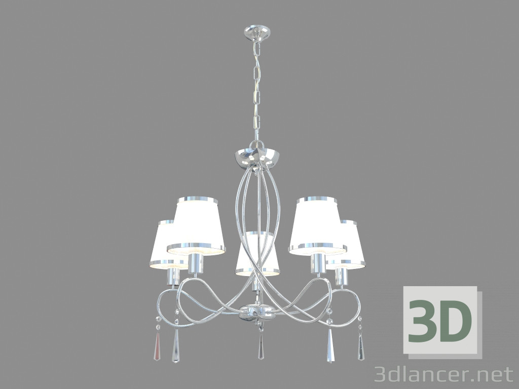 modello 3D Lampadario A1035LM-5CC - anteprima