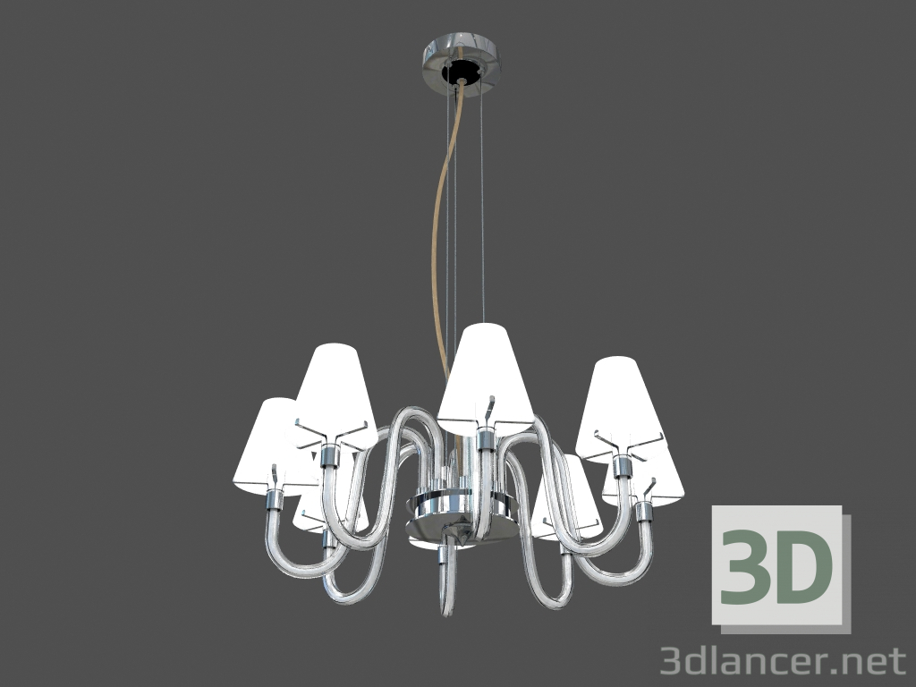modello 3D Lampadario pendente bianco (760086) - anteprima
