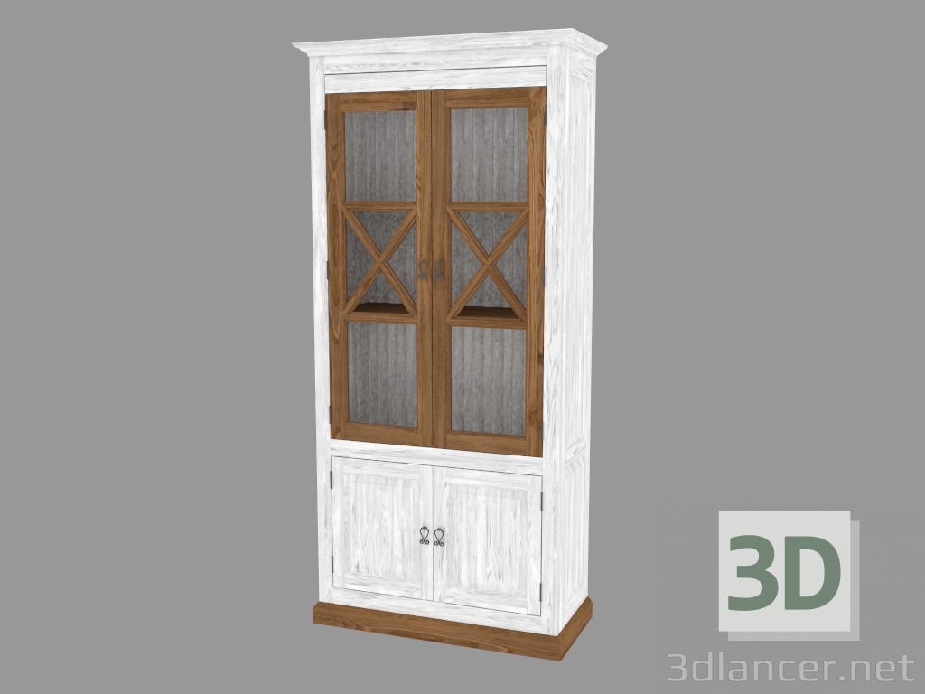 modèle 3D Vitrine 2 portes 2D (PRO.030.XX 98x204x44cm) - preview