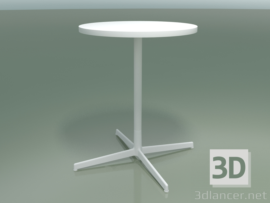 modello 3D Tavolo rotondo 5512, 5532 (H 74 - Ø 59 cm, Bianco, V12) - anteprima