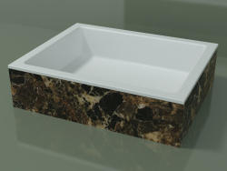 Countertop washbasin (01R131301, Emperador M06, L 60, P 48, H 16 cm)