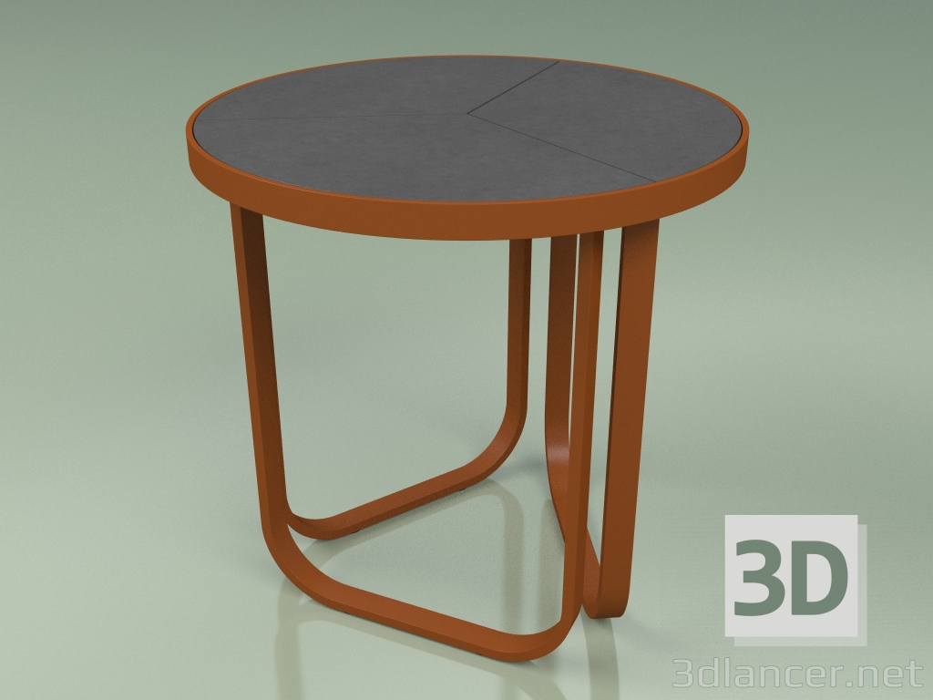 modello 3D Tavolino 008 (Metallo Ruggine, Gres Smaltato Storm) - anteprima