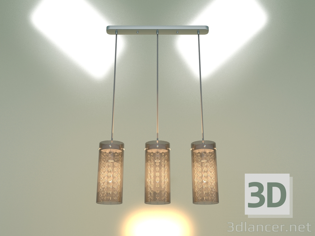 modello 3D Lampada a sospensione 1636-3 (cromo) - anteprima