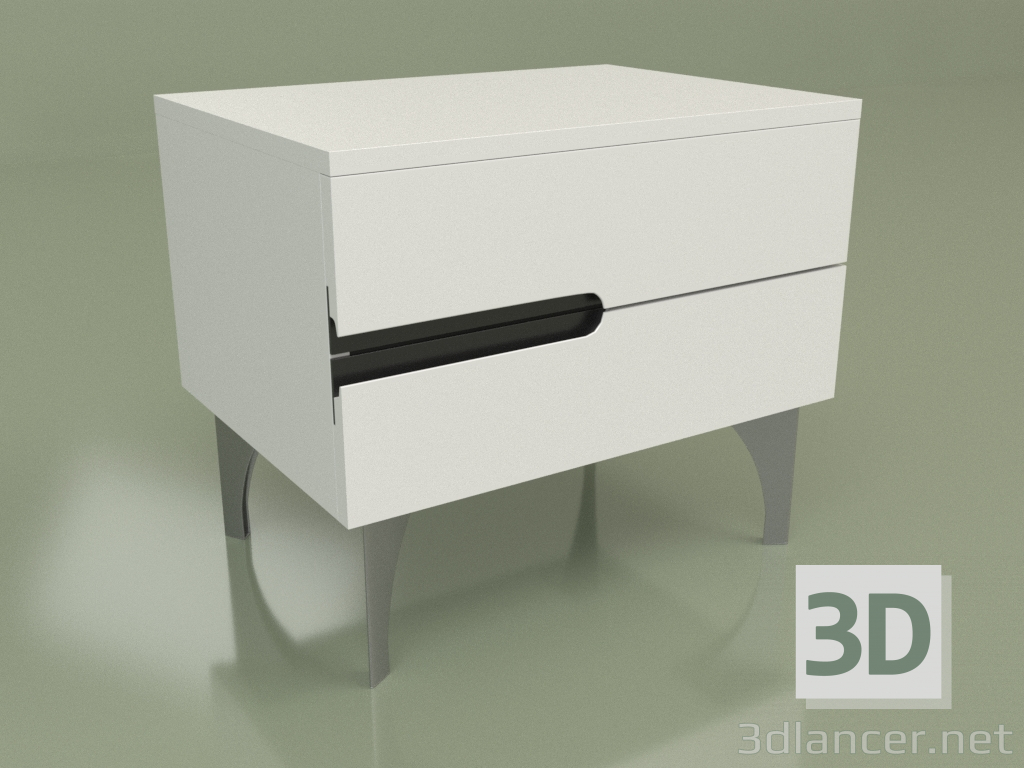 3d model Bedside table GL 250 (White) - preview