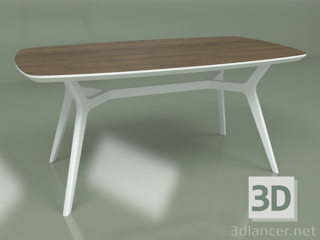 Modelo 3d Mesa de jantar Johann Walnut (branca, 1600x900) - preview