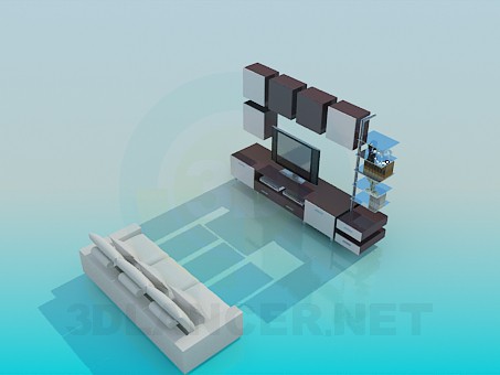modello 3D L'arredamento della camera - anteprima