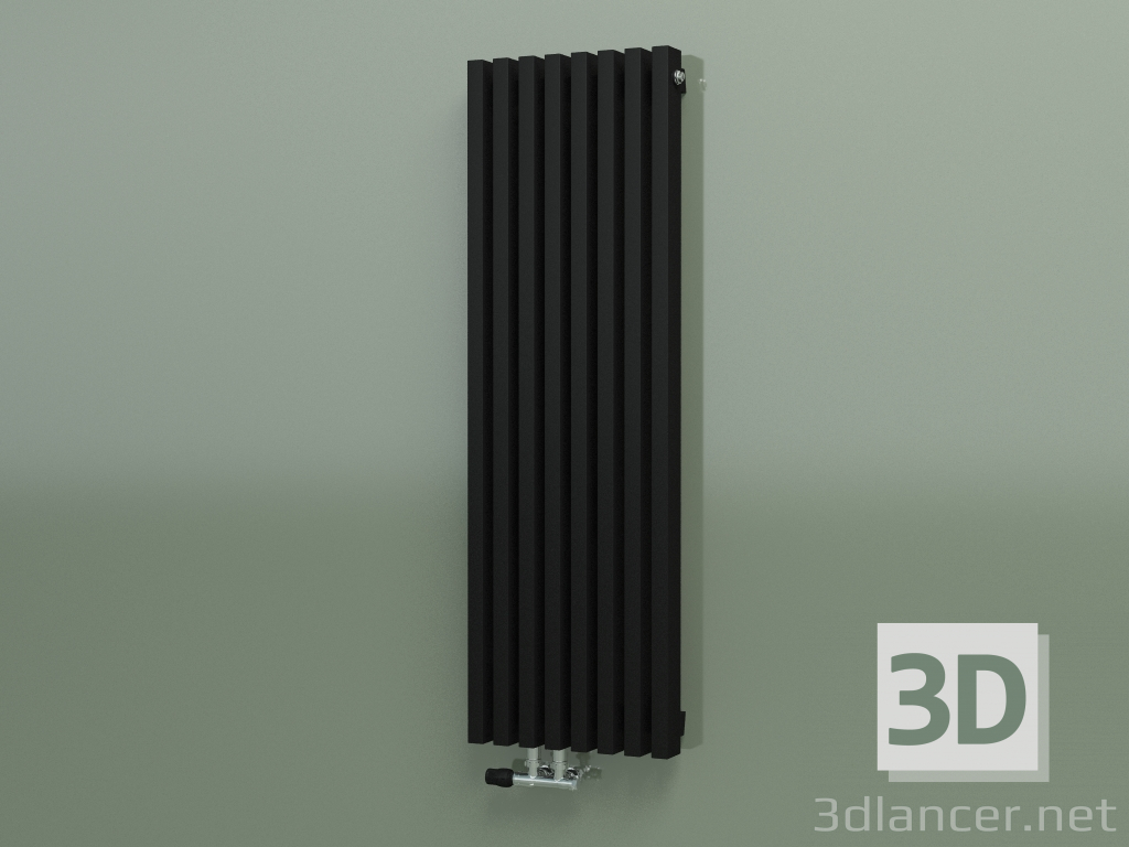 3D modeli Dikey radyatör RETTA (8 bölüm 1200 mm 60x30, siyah mat) - önizleme