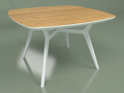 Dining table Lars Oak (white, 1200x1200)