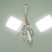 3d модель Подвесной светильник Lattice, 7 ламп (золотой матовый, белый) – превью