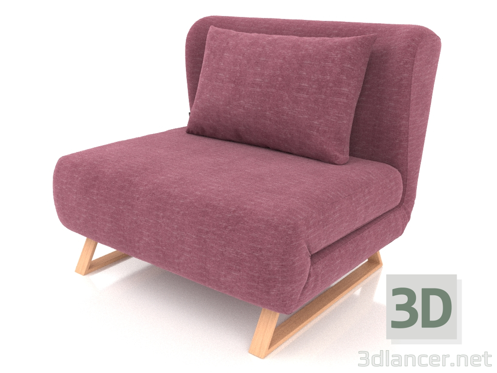 3D modeli Koltuk-yatak Gül 1 - önizleme