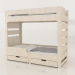 3 डी मॉडल बंक बेड मोड HL (UNDHL2) - पूर्वावलोकन