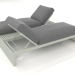 Modelo 3d Cama de casal para relaxamento (cinza cimento) - preview