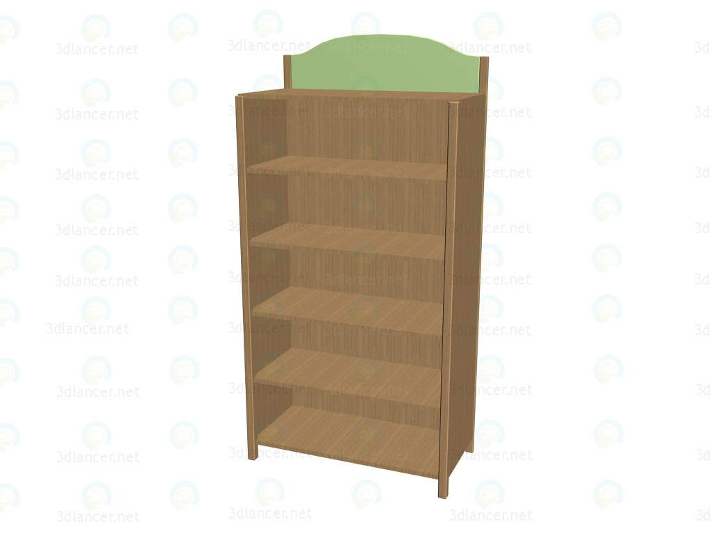 3d model Bookcase open 63et01 - preview