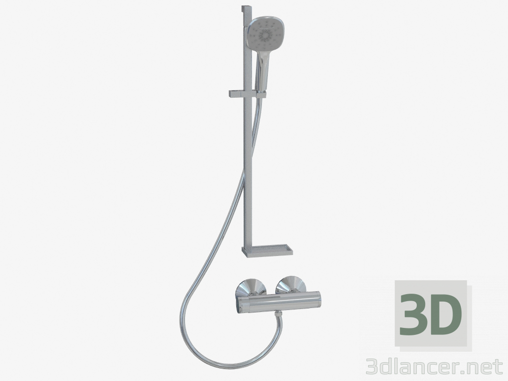 modèle 3D Pomme de douche avec une crémaillère et au savon Storczyk (NCS-051K 62390) - preview
