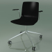 3D Modell Stuhl 5916 (auf Rollen, mit Armlehnen, schwarze Birke) - Vorschau