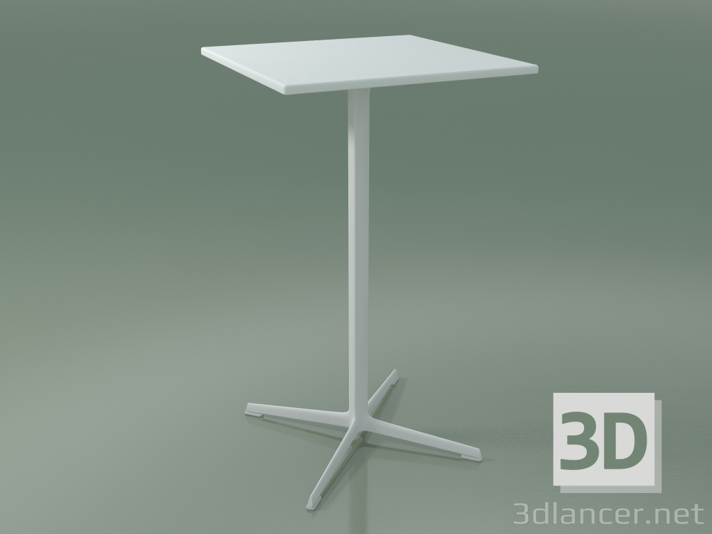 modello 3D Tavolo quadrato 0969 (H 105 - 60x60 cm, M02, V12) - anteprima